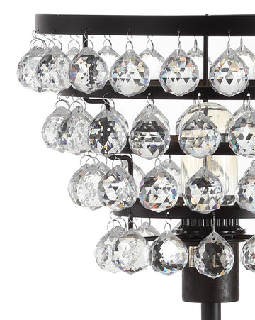 Buckingham 25" Crystal/Metal Table Lamp - JONATHAN Y